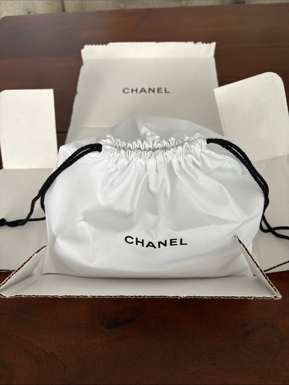 Chanel pouch and box